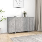 vidaXL Servantă, gri beton, 135x41x75 cm, PAL