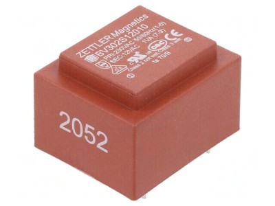 Transformator &amp;icirc;ncapsulat 1VA 230VAC 12V 83mA pentru PCB foto