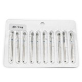 Set de 5 unități: Bit de diamant pentru cuticule, formă de sferă, br&acirc;u albastru 001/035B