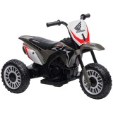 HOMCOM Motocicletă cross electrică pentru copii licență Honda CRF450RL 3 roți baterie 6V copii 18-36 luni gri | Aosom Romania