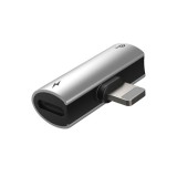 Cumpara ieftin Adaptor Baseus 2 in 1 Lightning la 2 x Lightning CAL46-S1, Argintiu Negru , Incarcare si Audio Simultan