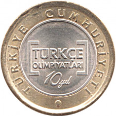 Turcia 1 Lira 2012 - (Turkish Olympics) 26.15 mm, KM-1288 UNC !!!