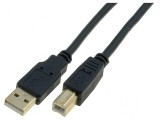 Cablu USB 2.0 A la B 1,8m negru aurit PVC, VCOM