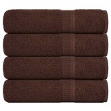 vidaXL Prosoape de m&acirc;nă 4 buc maro 50x100 cm 360 g/m&sup2; 100% bumbac