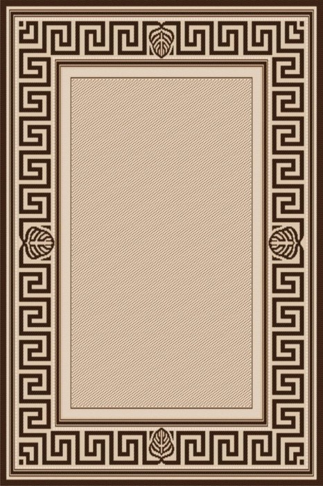 Covor Bucatarie Tip Iuta, Model Natura 900-19, Marime 120 x 170 cm, Crem, Maro, Antialergic, Polipropilena, Living, Terasa, Sufragerie, Birou