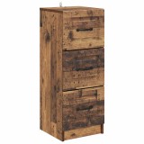 vidaXL Dulap cu sertare Lemn vechi 33 x 34,5 x 87 cm Lemn prelucrat 895773