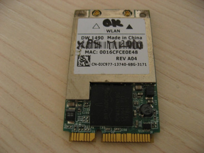 Placa wireless laptop Dell XPS M2010, DW 1490, 0JC977, BCM94311MCAG, T60H937.00 foto