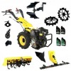 ProGARDEN Pachet Campo U12E Motocultor 12CP + BC120M Bara cosire + 3xPlug + FT90 Freza tractata + 2xRoti metalice RM47 + 2xCuple + 4L Ulei