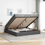 vidaXL Cadru de pat otoman cu saltele țesătură gri &icirc;nchis 200x200cm 3311135