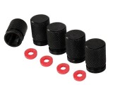 Cumpara ieftin Capace de supapa rotunde, aluminiu, set de 5 buc., negre
