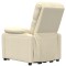 Fotoliu rabatabil electric, crem, material textil - 5
