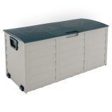 Cumpara ieftin Lada depozitare pentru gradina, plastic gri/verde, Kortez 112x49x54 cm