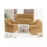 Cumpara ieftin Set huse 311, pentru canapea 3 locuri si 2 fotolii Beige deschis - HCL120