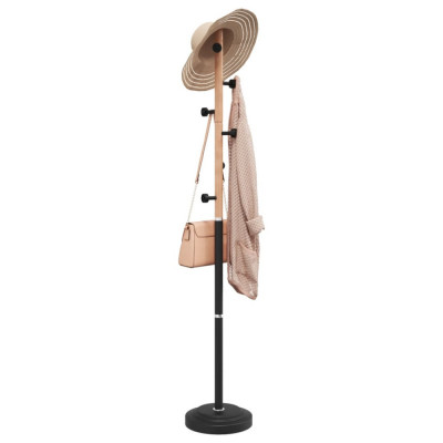 Cuier de haine, negru, 177 cm, fier vopsit electrostatic foto
