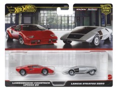 HOT WHEELS PREMIUM SET 2 MASINUTE METALICE LAMBORGHINI COUNTACH LP5000 QV SI LANCIA STRATOS ZERO SCARA 1:64 SuperHeroes ToysZone