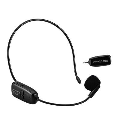 Microfon wireless Xiaokoa N80 tip Over-head, 2.4G, negru foto