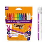 Carioci lavabile Colour Erase 2.8 mm 12 buc BIC Kids Carioci lavabile Colour&amp;Erase 2.8 mm 12 buc BIC Kids