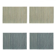 Set Suporturi Farfurii, Bambus, 43x30cm, 4 Bucăți, Multicolor