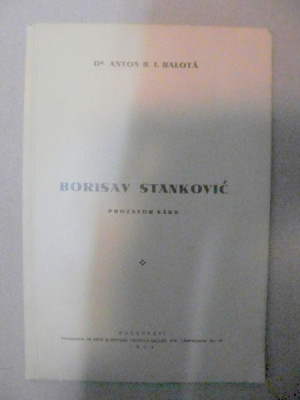 BORISAV STANKOVIC-DR. ANTON B. I. BALOTA BUCURESTI 1934 foto