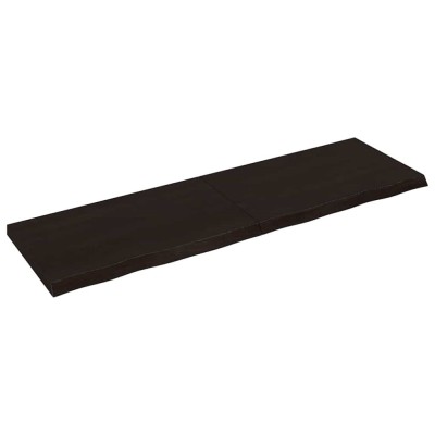vidaXL Blat de masă maro 200x60x(2-6) cm, lemn masiv stejar tratat foto
