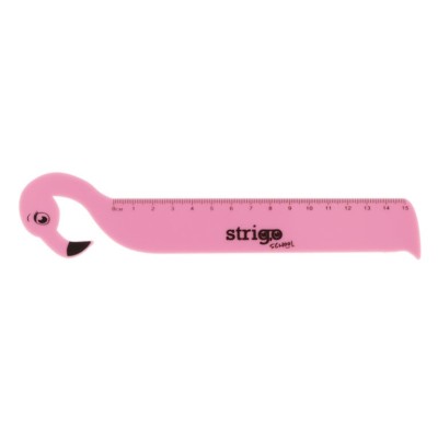Riglă Strigo plastic Flamingo 15 cm SSC360 foto