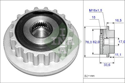 INA 535 0118 10 Sistem roata libera, generator foto