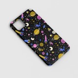 Husa compatibila cu Apple iPhone 11 Pro Max model Space Doodle,Silicon, Tpu, Viceversa, Transparent, Carcasa