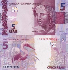 BRAZILIA 5 reais 2010 UNC!!! foto