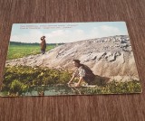 Carte Poștală Veche Rusia &ndash; Spălarea Secretă a Aurului, Tipuri din Trans-Baikal,Ilustrație de Epocă(posibil perioada 1914 )