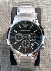 CEAS ARMANI PREMIUM CHRONOGRAPH BLACK LUX ELEGANT SPORT CASUAL --VEZI ANUNTUL-