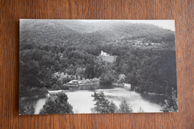 CP Baile Sovata Lacul Ursu cu vila Illyes 1931 foto