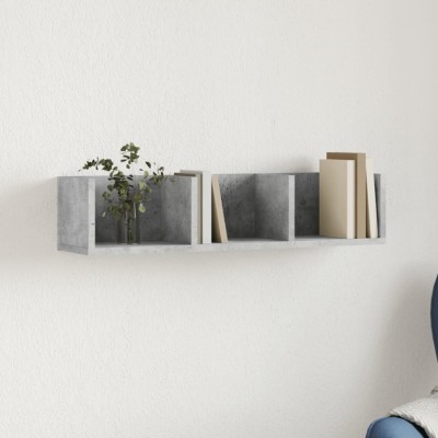 Dulap de perete, gri beton, 75x18x16,5 cm, lemn compozit foto