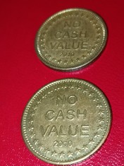 Lot 2 token jetoane (2 marimi) No cash value 2010 Freedom, stari: UNC + Luciu [poze]. Discount conform descriere [10 - 20 %. Vezi descrierea.].