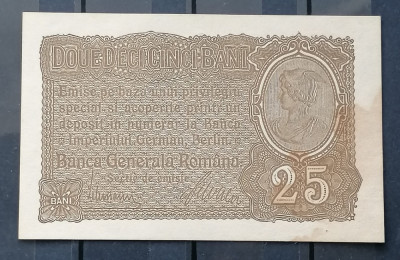 Bancnota Romania, 25 bani 1917, BGR, Ocupatia Germana foto