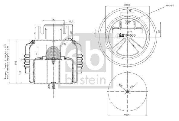 FEBI BILSTEIN 104536 Burduf, suspensie pneumatica