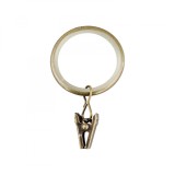Cumpara ieftin Inel metalic cu clema de agatat pentru perdele, draperii, diametru 22 mm - Bronz