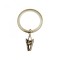 Inel metalic cu clema de agatat pentru perdele, draperii, diametru 22 mm - Bronz