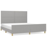Cumpara ieftin Cadru de pat fara saltea, gri deschis, 180x200 cm, textil