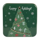 Cumpara ieftin Cutie Craciun metal multicolor Happy Holidays 17x17x6 cm