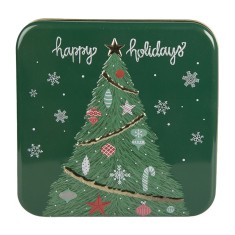 Cutie Craciun metal multicolor Happy Holidays 17x17x6 cm
