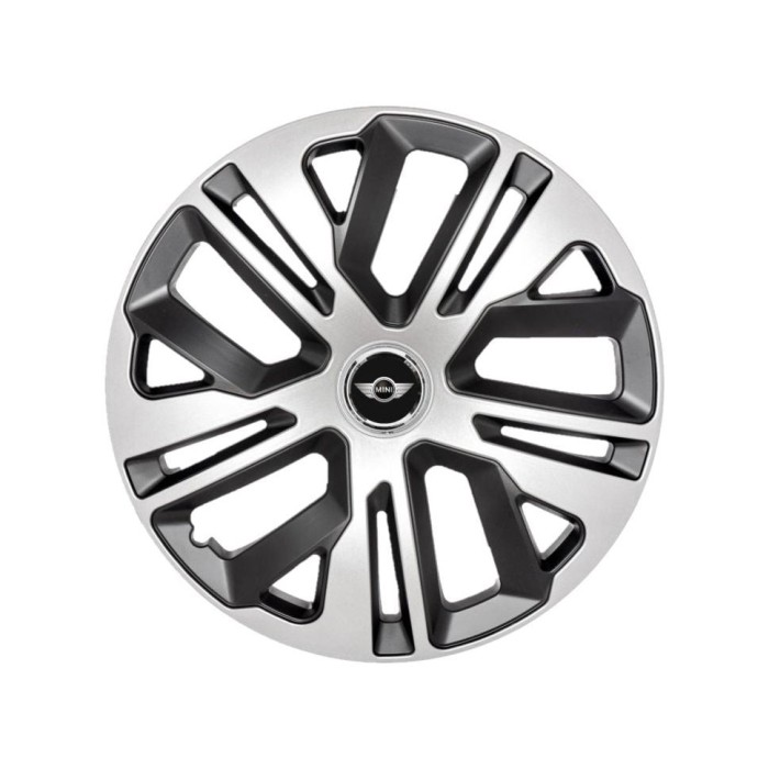 Set 4 Capace Roti 15 Inchi (R15) Raven Gri-Negru, Compatibile Cu Minicooper