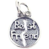 Pandantiv din argint 925, bestfriend, model rotund