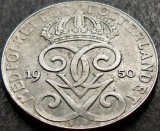 Cumpara ieftin Moneda istorica 2 ORE - SUEDIA, anul 1950 *cod 2572 A - varianta din FIER, Europa