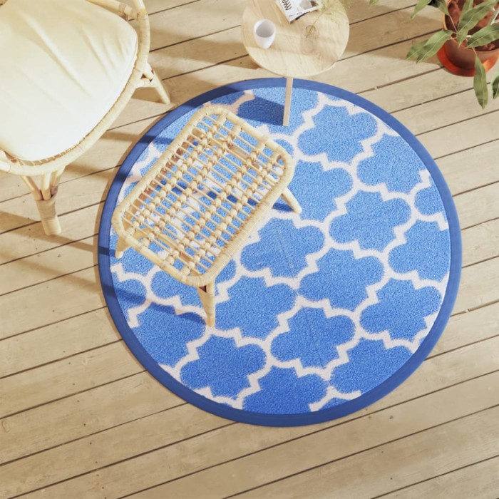 Gossi covor de exterior, albastru, &Oslash;120 cm, pp