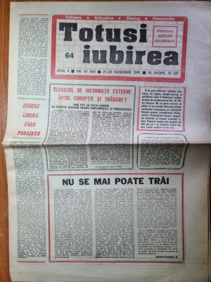 totusi iubirea 21-28 noiembrie 1991-florin piersic foto