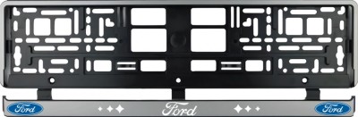 Set 2 bucati, suport numar inmatriculare argintiu Ford III foto