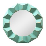 Oglinda decorativa BX6046, rama rotunda, verde, 61 x 4.2 cm