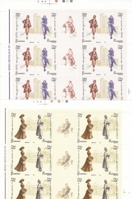 ROMANIA 2003 LP 1623 LP 1623 a MODA SECOLULUI XX 3 SERII +3 SERII CU VINIETE MNH foto