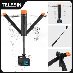 Selfie stick 4in1: selfie stick, trepied, suport filmare, plutitor camera actiune GoPro 7 8 9 10 11 12 13