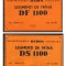 Set 2 etichete rare din comunism, Segmenti de frana DS-DF 1100, ILCHIM Timisoara